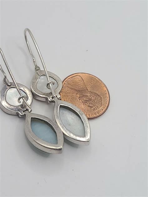 Jgd Sterling Silver And Mother Of Pearl Hook Earrings T Ebay