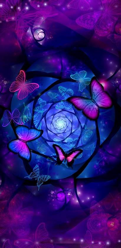 Butterfly Background Purple Galaxy Abstract Pink Backgrounds