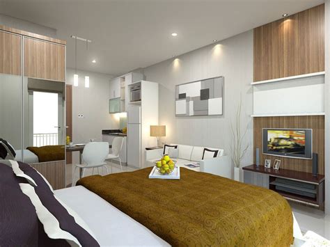 Dazzling Single Bedroom Apartment Interior Designceiling Recessed
