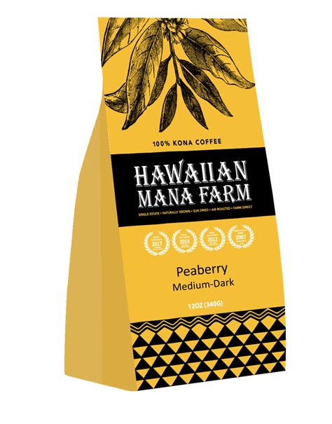 Kona coffee, grown in small farms on the island of hawaii's kona coast, has long held the reputation for. Peaberry 12oz - 100% Kona Coffee | Hawaiian Mana Farm