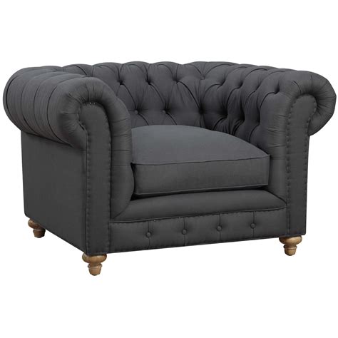 Oxford Chair Grey Furniture Linen Armchair Chesterfield Sofa Design