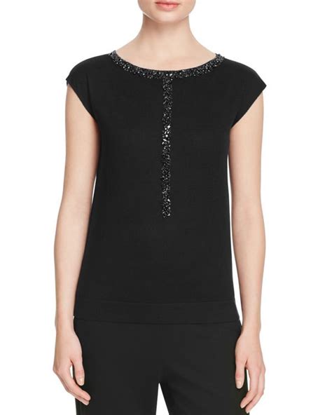 Magaschoni Embellished Silk Cashmere Top Women Bloomingdales