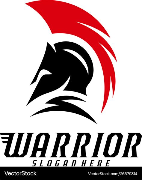 Spartan Warrior Logo Design Warriors Sport Team Vector Image