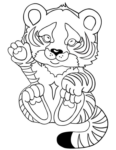 Cartoon Tiger Picture Coloring Home