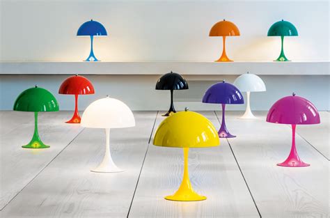This 2016 introduction, features a metal shade as well as state of the art led technology instead of a glass shade. Louis Poulsen | Verner Panton | Panthella Lamp Mini