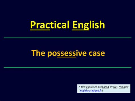 PDF The Possessive Case Anglais Pratique Franglais Pratique Fr Ap