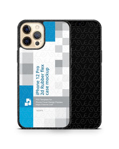 Iphone 12 Pro 2020 2d Rubber Flex Case Design Mockup — Vecras