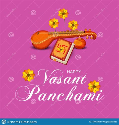 Happy Vasant Panchami Stock Illustration Illustration Of Culture 160965958