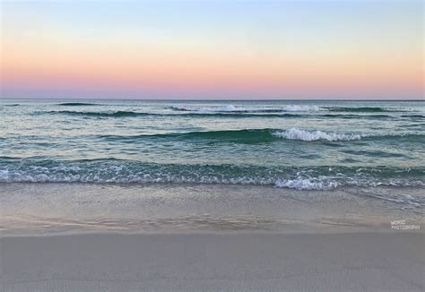 Bright Sunset Colors Calm Ocean Small Waves Harmony Etsy Fine Art