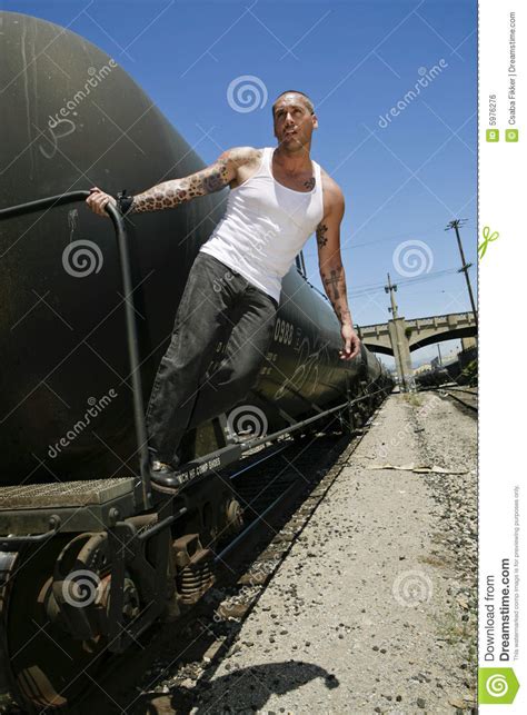 Male Fashion Model On Train Stock Photo Image Of Movement Train 5976276
