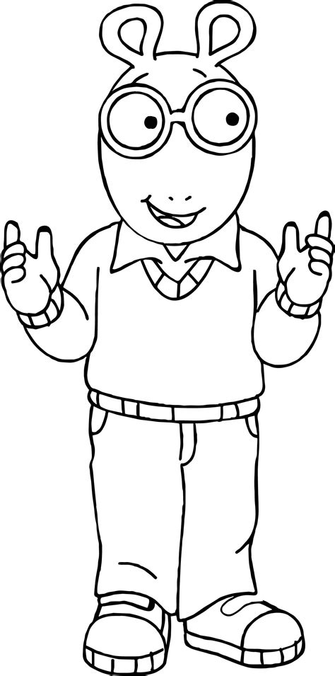 Arthur Read Coloring Page Coloring Pages