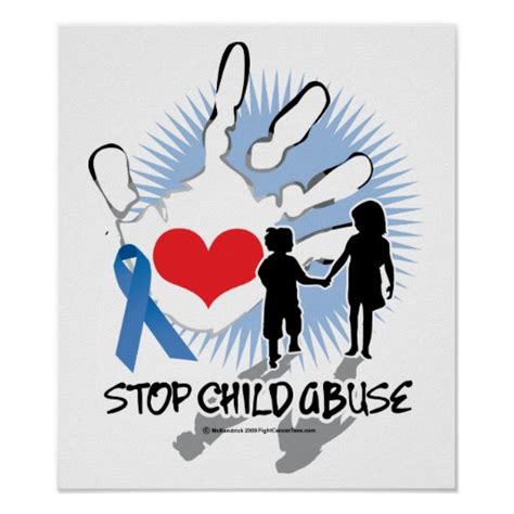 Child Abuse Handprint Posters