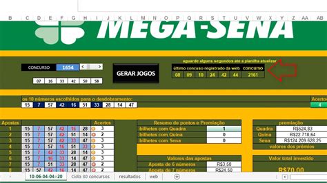 Planilha Mega sena 10 dezenas em 20 jogos - YouTube