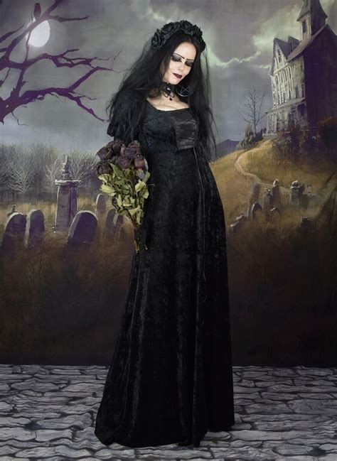 Vampire Betrothal Gown Crushed Velvet And Taffeta Goth Witch Dress By