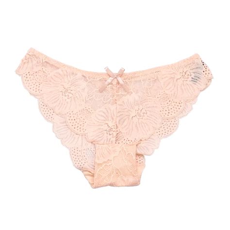 spring sexy tanga panties lace embroidery briefs underwear women mini floral panty cute thong