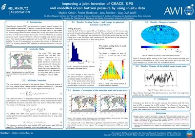Picsart's poster templates are always ready for you. Improving a joint inversion of GRACE, GPS and modelled ...