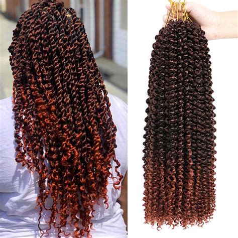 Buy 18 Inch Passion Twist Hair 6 Packs Water Wave Crochet Hair For