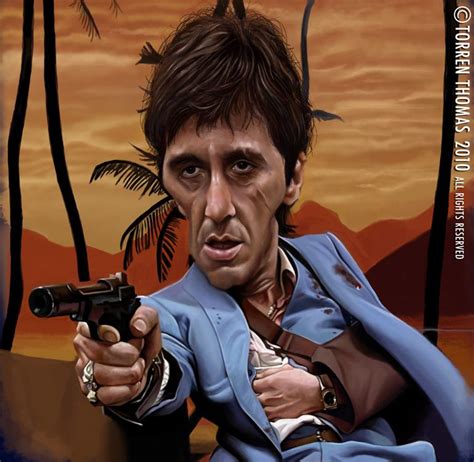 Al Pacino 18 Scarface Celebrity Caricatures Caricature Caricature