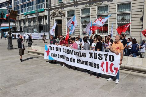 Terceira Xornada De Folga Nos Centros De Chamadas Por Un Convenio Digno