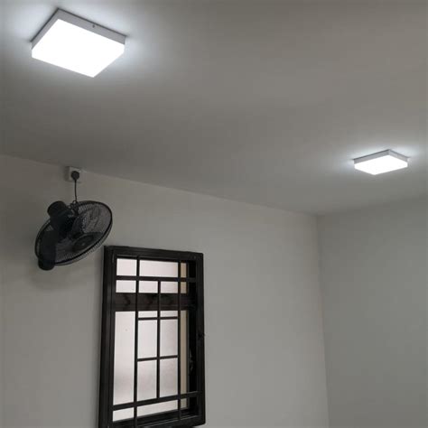 I'd like to replace two existing, hanging lights. LED Ceiling Light Surface Mount Panel Acrylic , Furniture ...