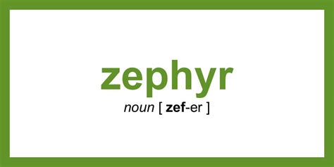 Word Of The Day Zephyr