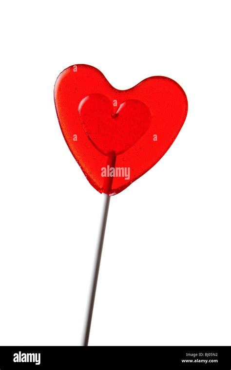 Heart Shape Lollipop Stock Photo Alamy