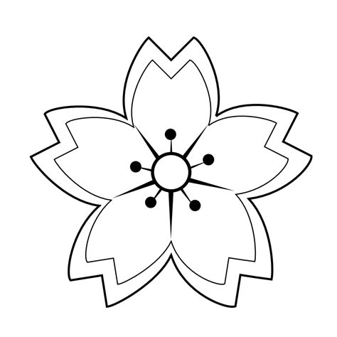 One line art of rose flower continuous single lines drawing free template. Sakura Flower Clipart | Clipart Panda - Free Clipart Images