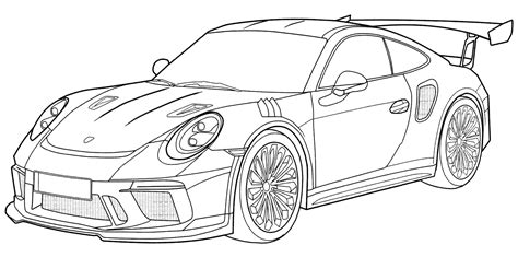 Porsche Gt Rs Coloring Pages