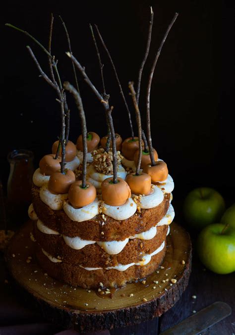 Recipe Naked Apple Layer Cake With Caramel Frosting And Mini