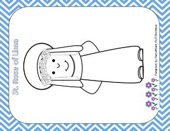 St. Rose of Lima "Trace & Copy" Freebie, with coloring sheet by OLG