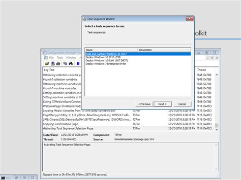 Quick Look At SCCM TP1612 Task Sequence Wizard Previous Button Lab Geek