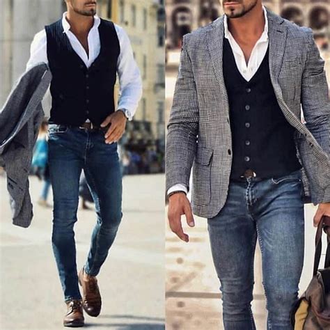 It S Fun To Dress Up A Pair Of Jeans Dress Shoes Vest And A Sports