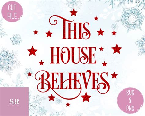 Svg This House Believes Bauble Svg Christmas Bauble Svg Etsy Uk