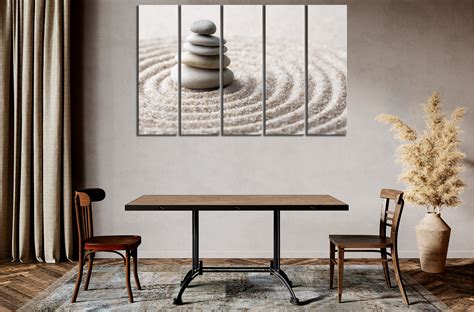 Zen Wall Decor Stones Canvas Print Meditation Wall Art Etsy