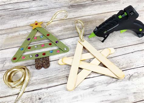 Dollar Store Christmas Craft Stick Ornaments The Anti June Cleaver