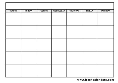 Download free yearly 2020 printable calendar. Blank Calendar Grid 5 Ten Things You Need To Know About ...