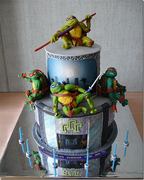 Teenage Mutant Ninja Turtle Cake Ideas Tmnt Tartarugas Tortugas Tartaruga Urodzinowe Lunetas