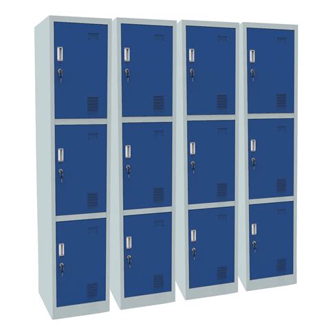 Buy Racking Solutions 4 X 3 Door Metal Storage Lockers Blue And Grey
