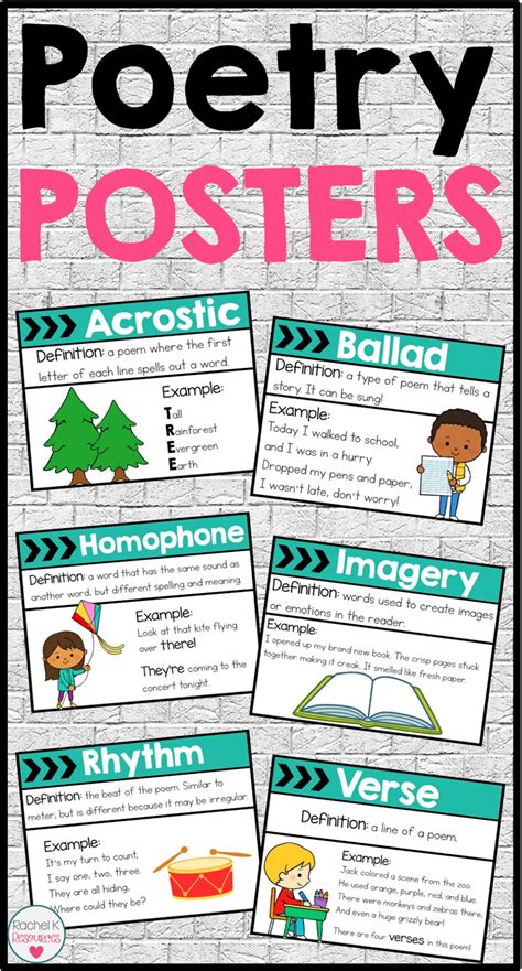 Poetry Posters Poetry Posters Poetry Terms Poetry Notebooks