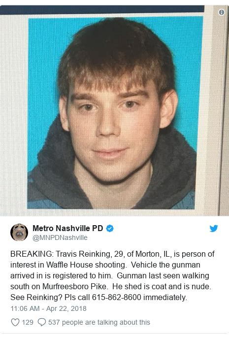 Naked Gunman Kills Four In Nashville Waffle House Bbc News