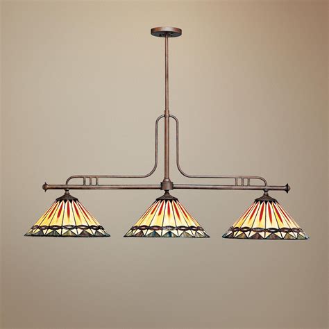 Colorful mosaics of glass are what makes tiffany light fixtures stand out from other styles of light fixtures. Kichler Tiffany Style Glass 3-Light Island Chandelier