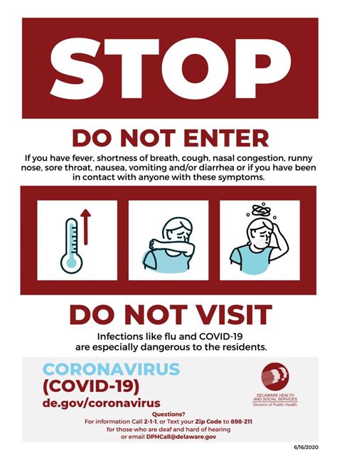 Stop Do Not Enter Poster Delawares Coronavirus Official Website