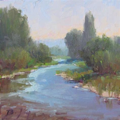 Palette Knife Painters International River Water Oil Landscape Daily