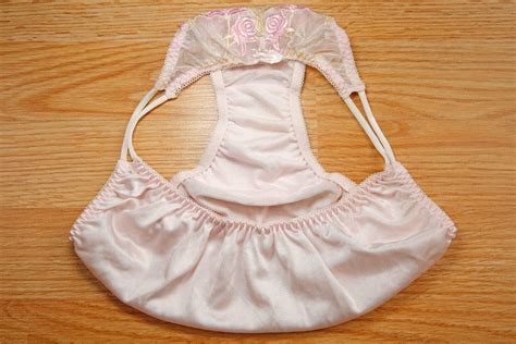 vintage japanese nylon shiny slippery pretty cute light pink string panty small ebay