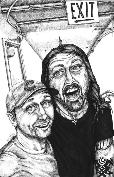 Dave Grohl And Andrew — Fan Portrait Mural Art And Illustration Of Sam Soper