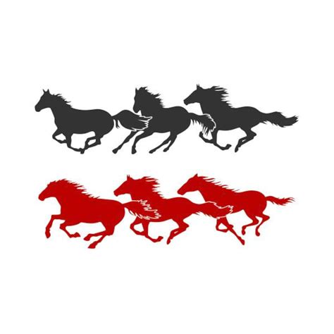Running Horses Decals Cuttable Design Svg Png Dxf And Eps Etsy
