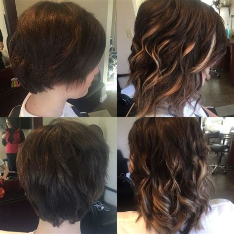 Trish wanted her grey hair brightened up and an edgy haircut. Before and after tape-ins on very short hair! # ...
