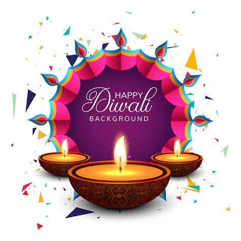 Beautiful Greeting Card For Festival Happy Diwali Background Vec 250176