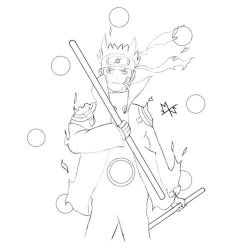 Full Body Naruto Six Paths Drawing