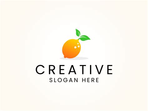 Modern Fresh Orange Fruit Logo Design Abstract Orange Natural Logo